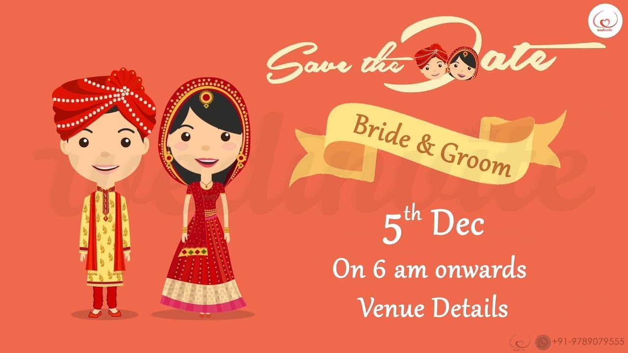 North Indian Cartoon Funny Invitation