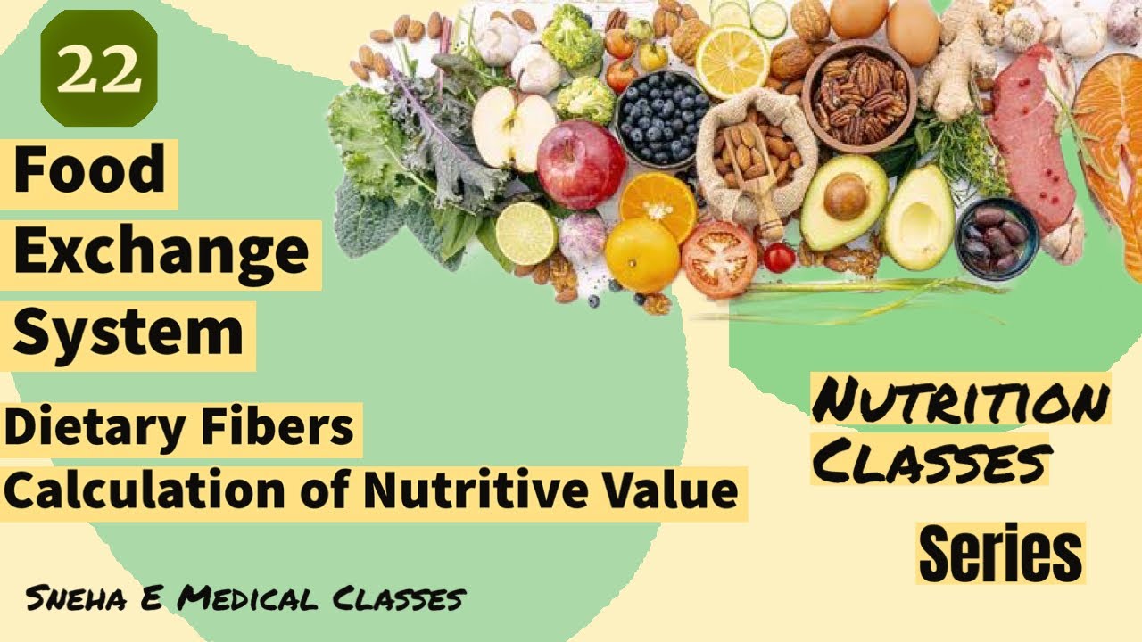 Food Exchange System !! Dietary Fiber !! Calculation of Nutritive Value !! Hindi !! Nutrition !!
