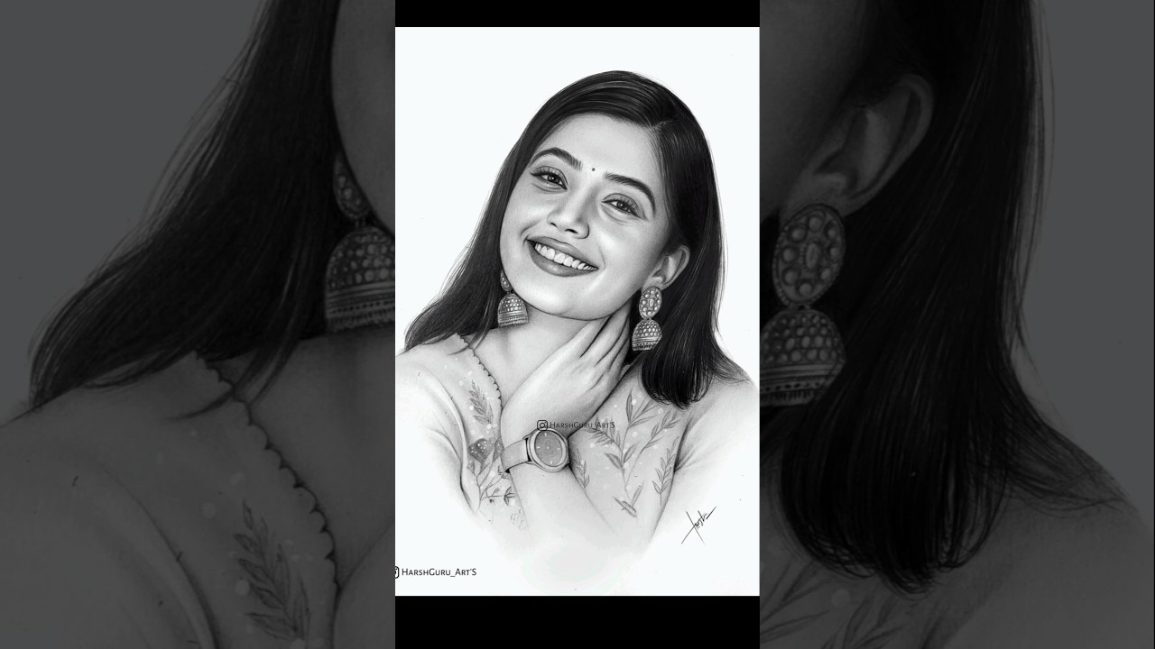 Graphite Portrait Drawing 💫 Time-lapse