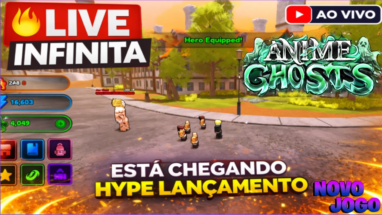 🔴 (LIVE INFINITA) ANIME GHOST PRE LAN&Ccedil;AMENTO AFK UGPHONE UPDATE ANIME HERO 📢 #roblox #ugphone