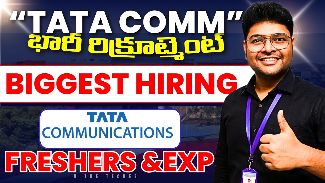 🔥TATA నుండి బెస్ట్ నోటిఫికేషన్ | TATA COMMUNICATIONS RECRUITMENT 2026 | IT JOBS | V the Techee