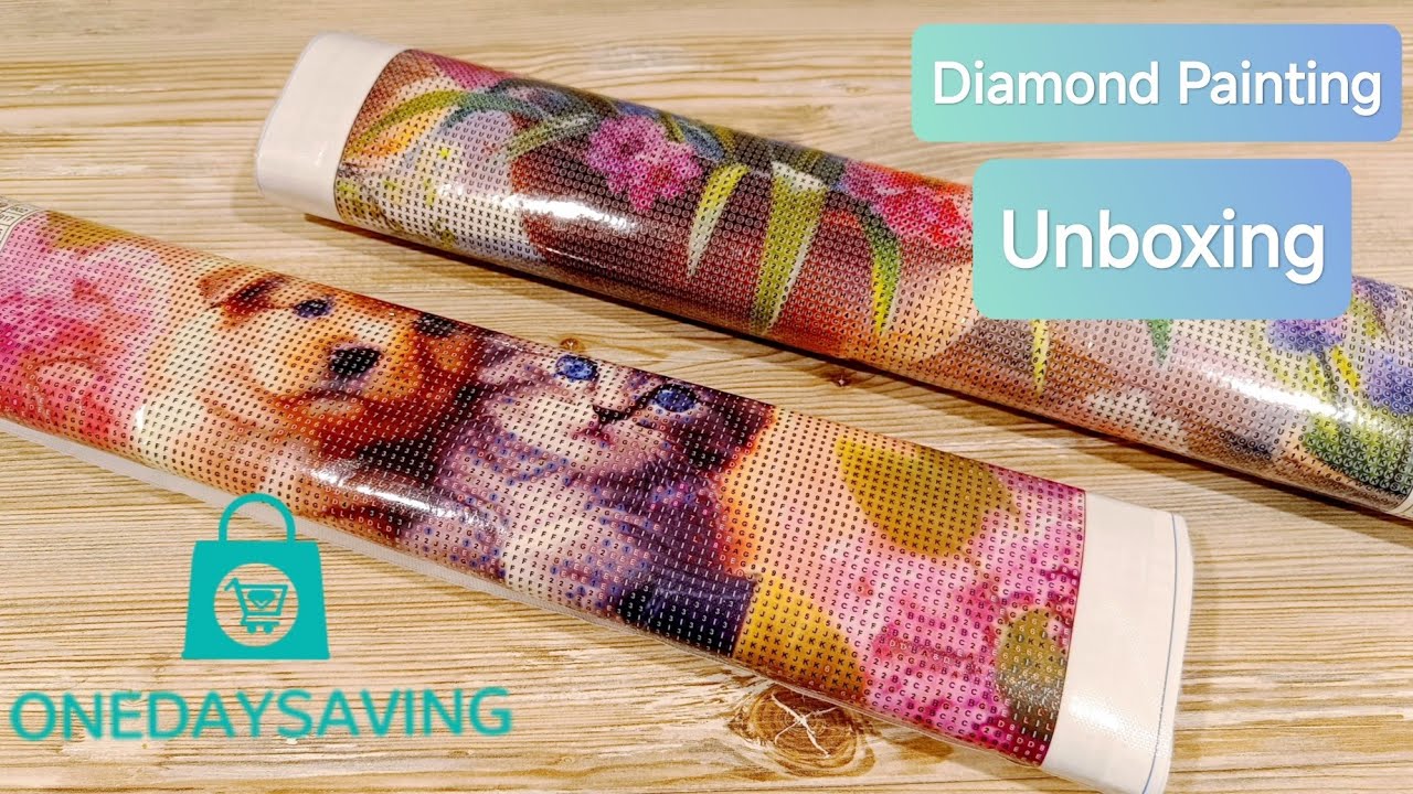💎 Diamond Painting Unboxing 🛍️ Meine ersten Diamond Painting Bilder von Onedaysaving + Rabattcode