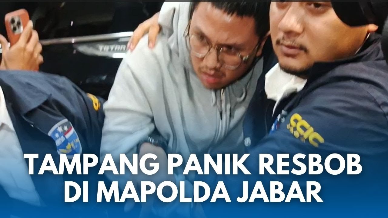 DETIK-DETIK RESBOB Pria Rasis Digiring ke Mapolda Jabar Tadi Malam! Terlihat Panik