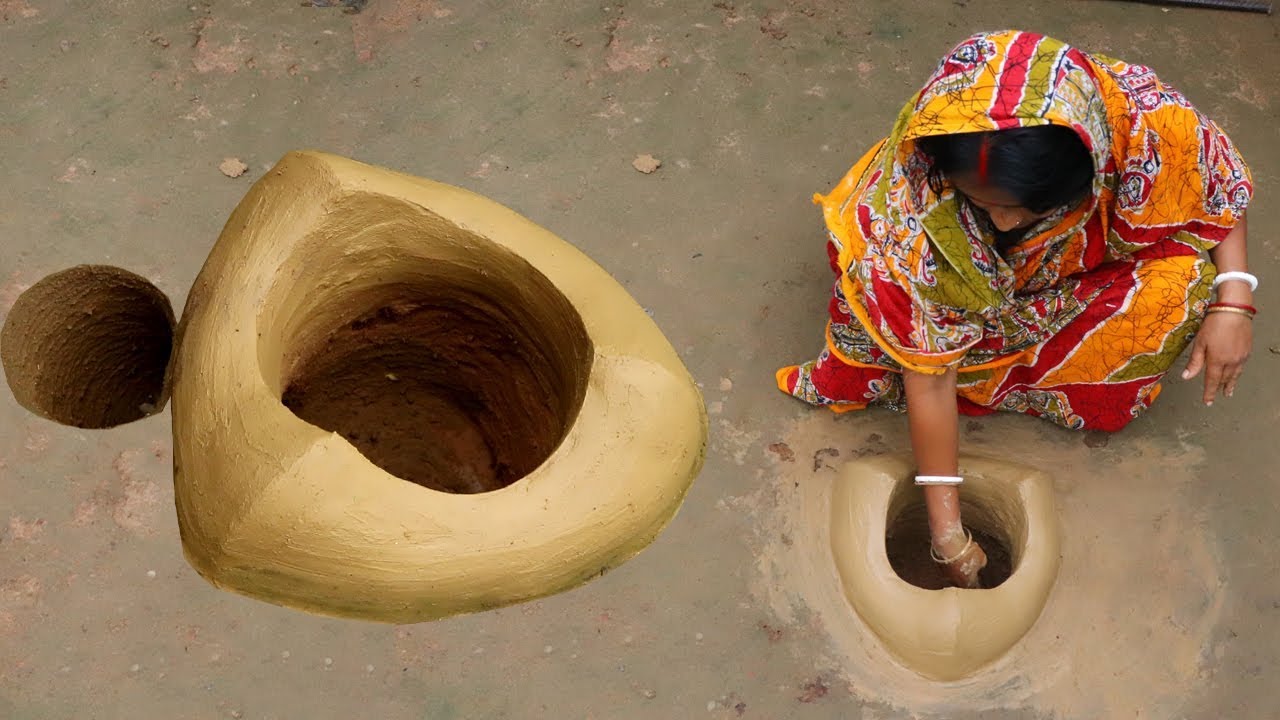 Primitive Technology Making Clay Oven for Cooking | Mud Oven for Leaf & Wooden