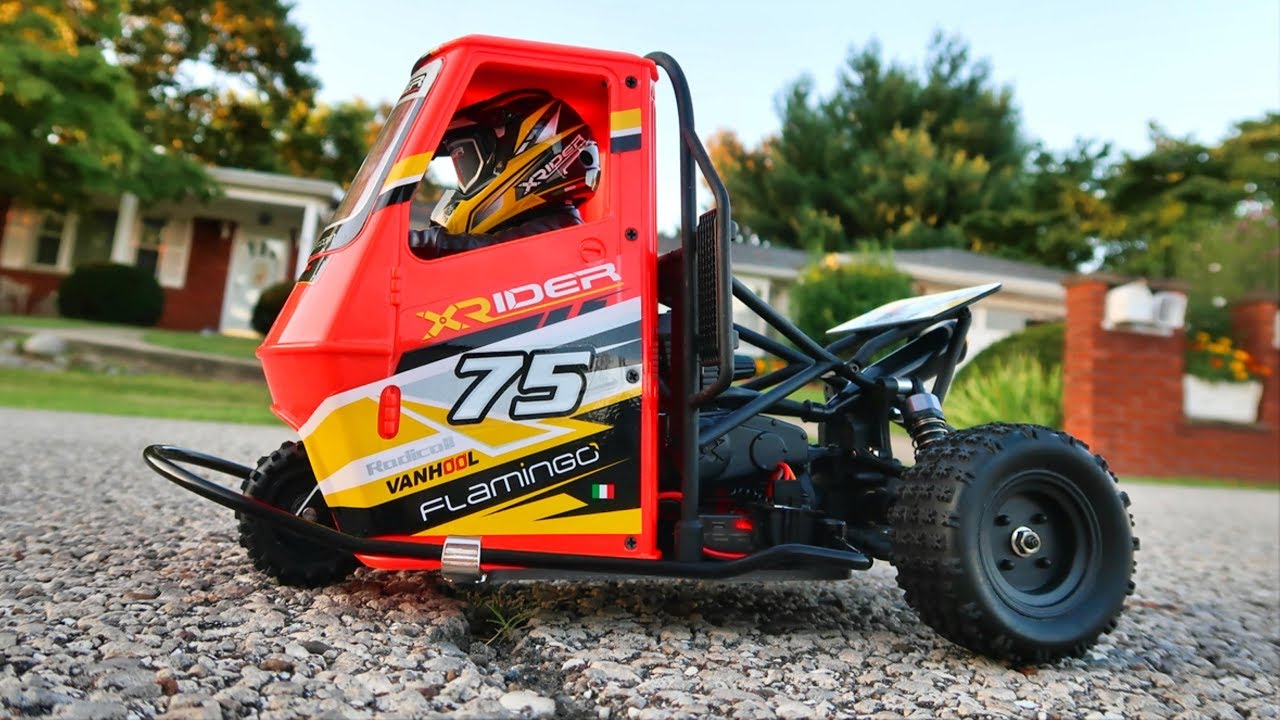 Flamingo X-rider 3 Wheeled RC Trike - Scale Tuk Tuk Ramping - TheRcSaylors