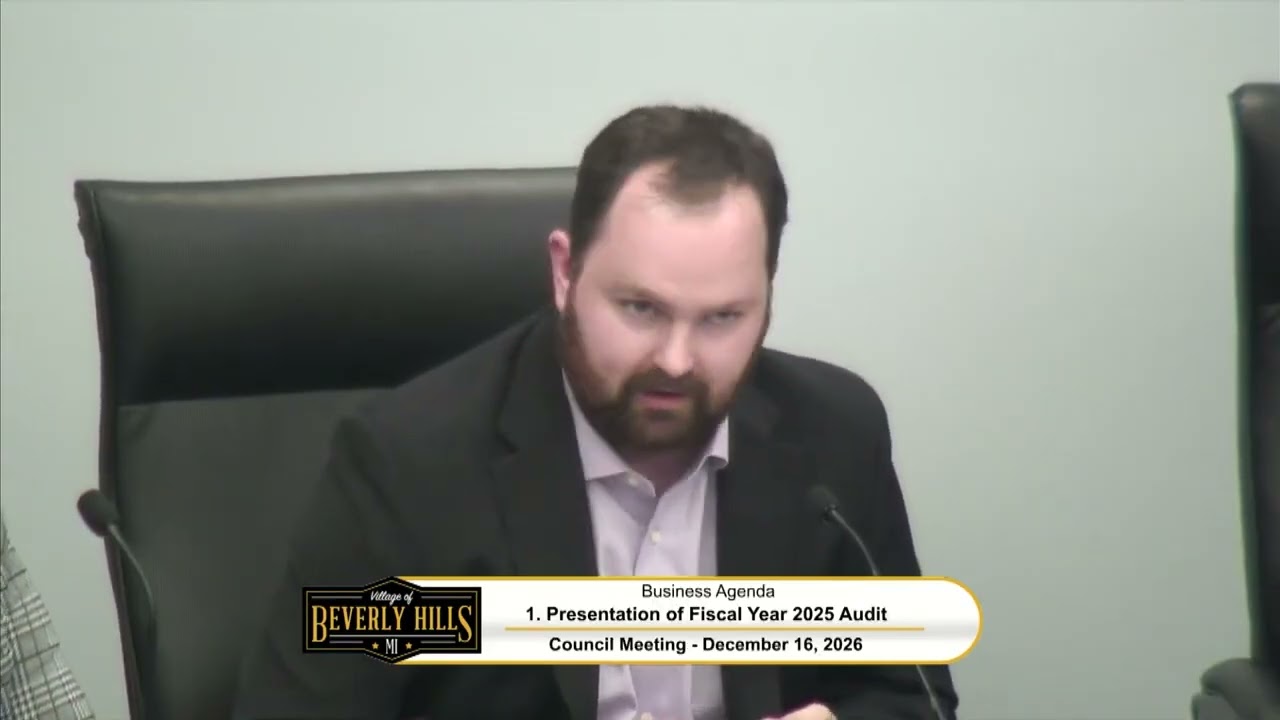 Village of Beverly Hills Council Meeting on January 6, 2026