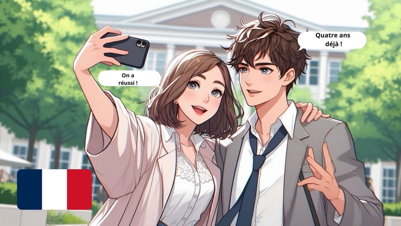 20 Minutes of Real French Dialogues | Graduation Day & University Life (A1-A2)