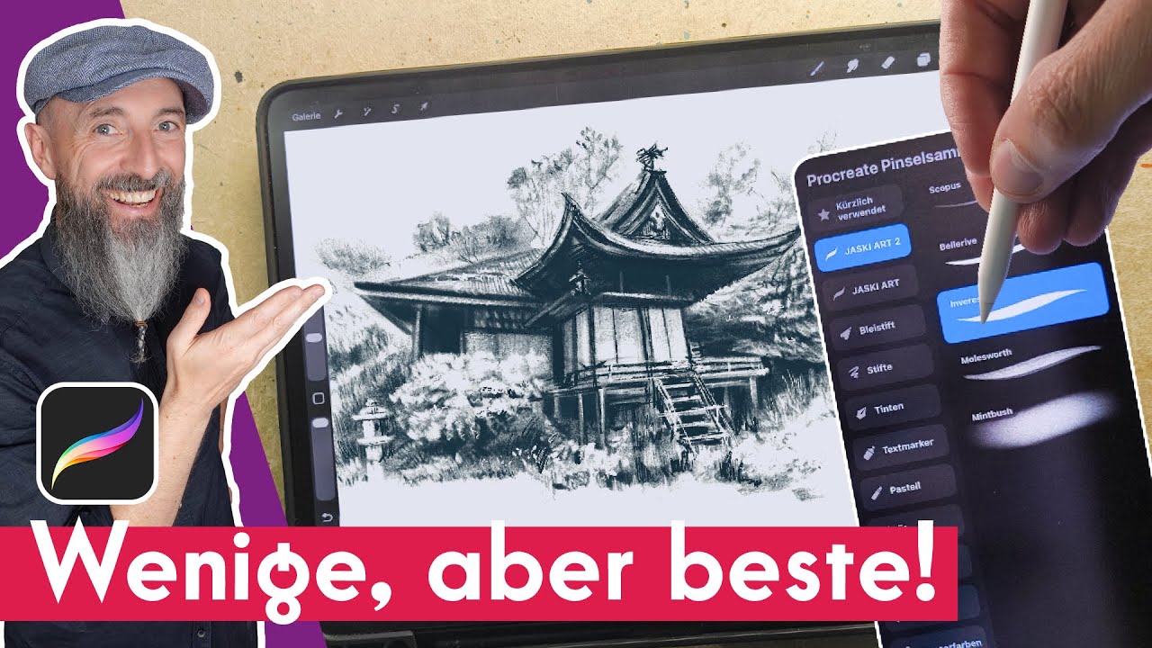 Diese 5 neuen Procreate Zeichnungs-Pinsel MUSST du ausprobieren.