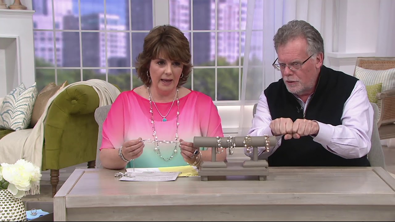 Honora Cultured Pearl Multi-Strand Sterling Bracelet on QVC