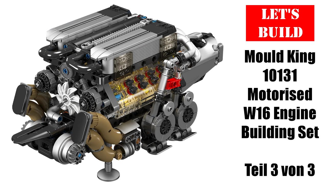 Let's build: Mould King 10131 Motorised W16 Engine Building Set, Teil 3 von 3