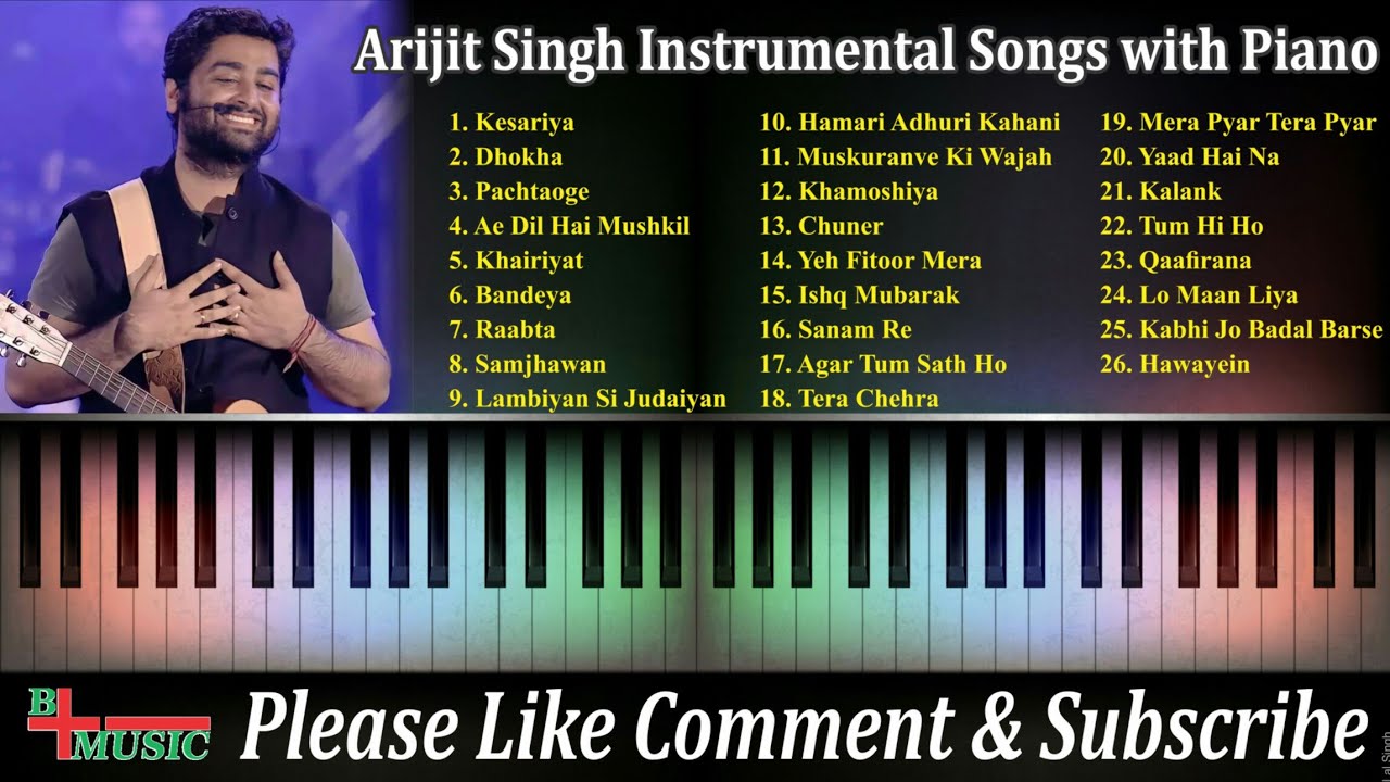Arijit Singh Best Songs with Instrumental Piano | Arijit Singh | Bollywood Songs | B-Positive Music