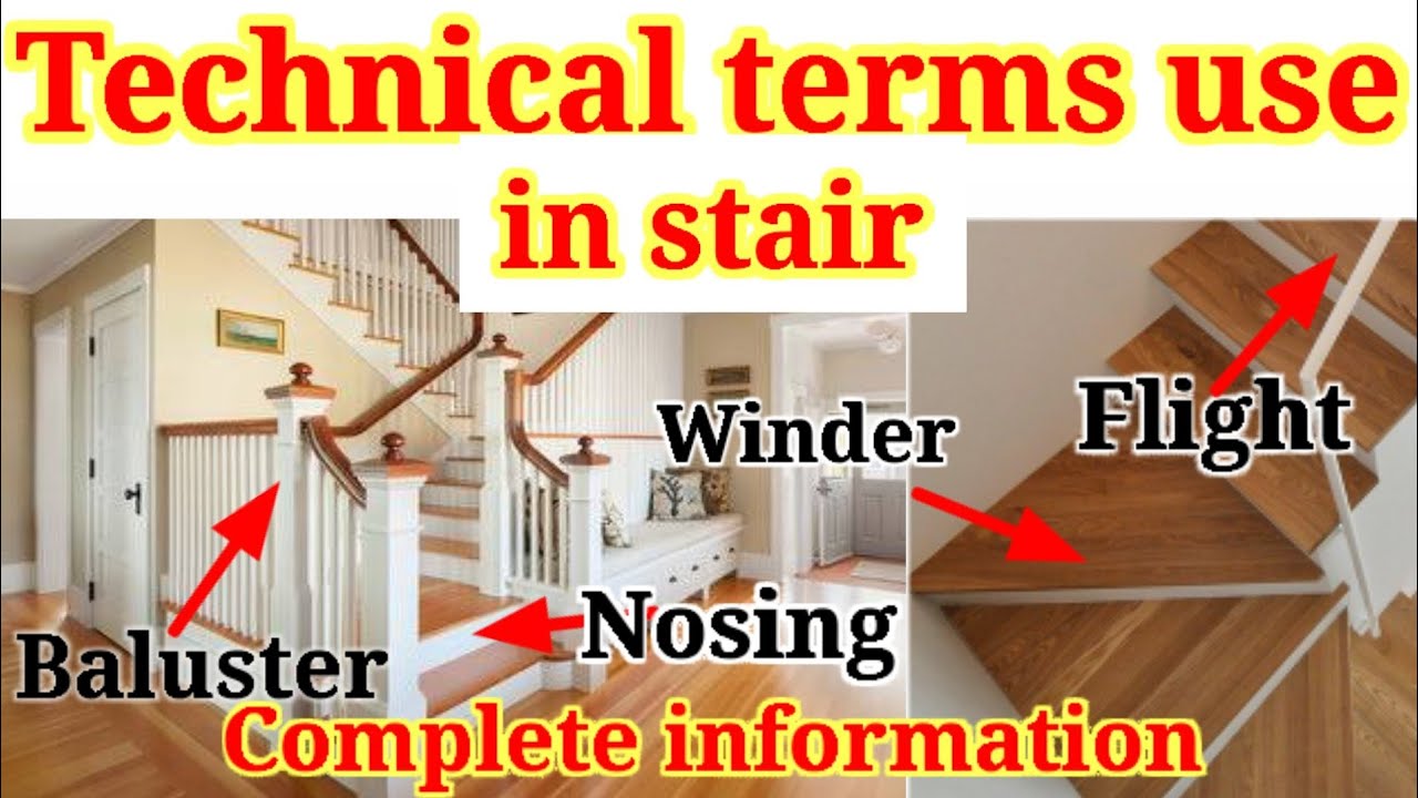 Technical terms used in the stair