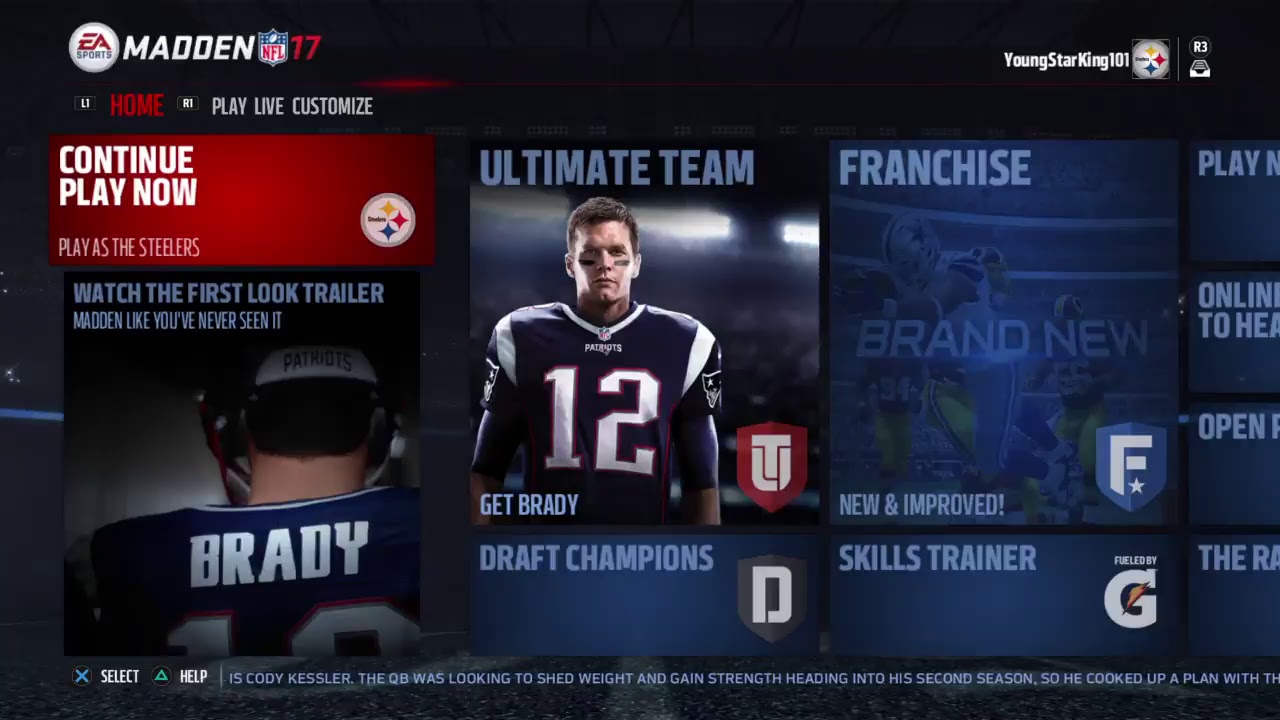 Madden 17 - how to use created player for My Franchise