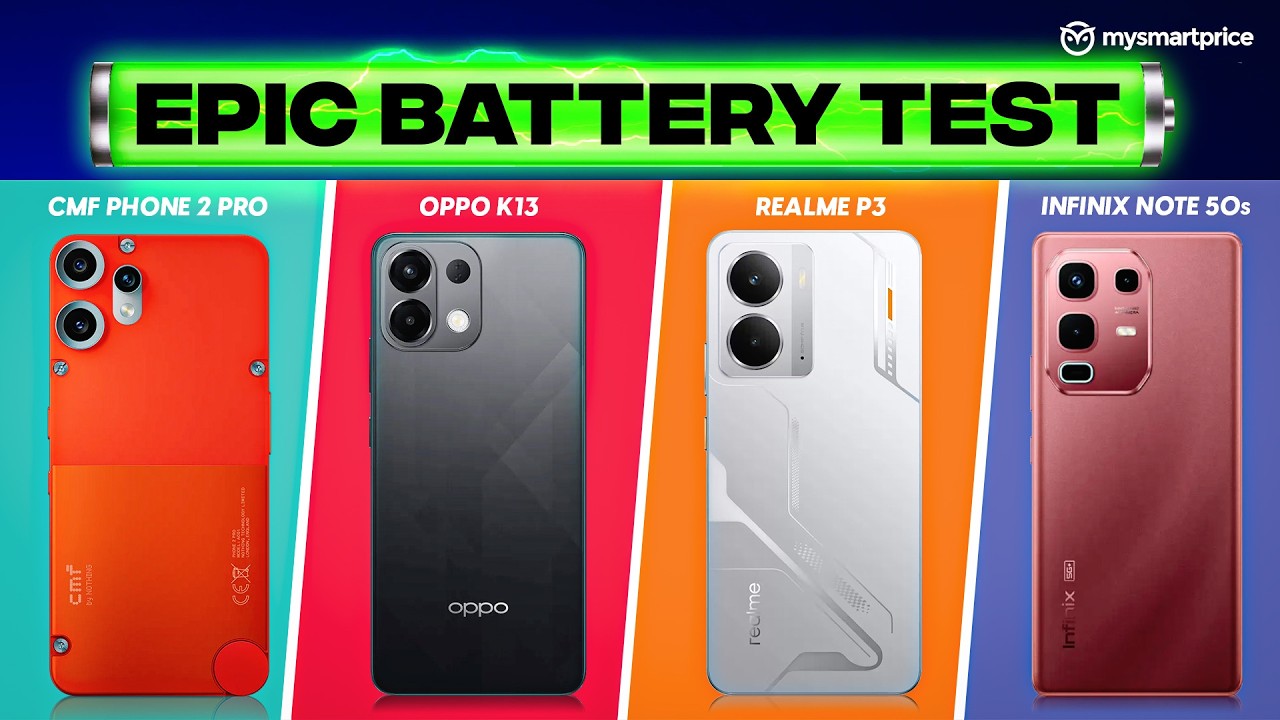 CMF Phone 2 Pro vs OPPO K13 vs Realme P3 vs Infinix Note 50s: EPIC BATTERY TEST🪫