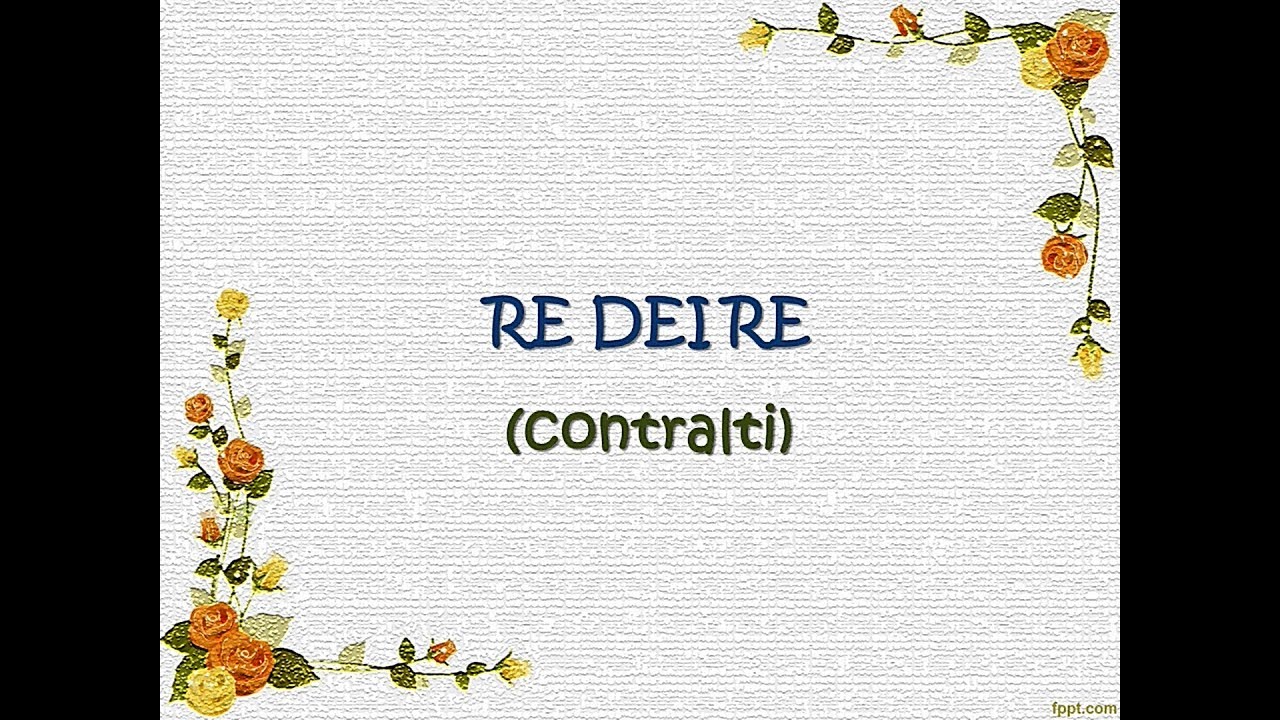 RE DEI RE - RNS - voce contralti con testo  (DIO DELL'IMPOSSIBILE)