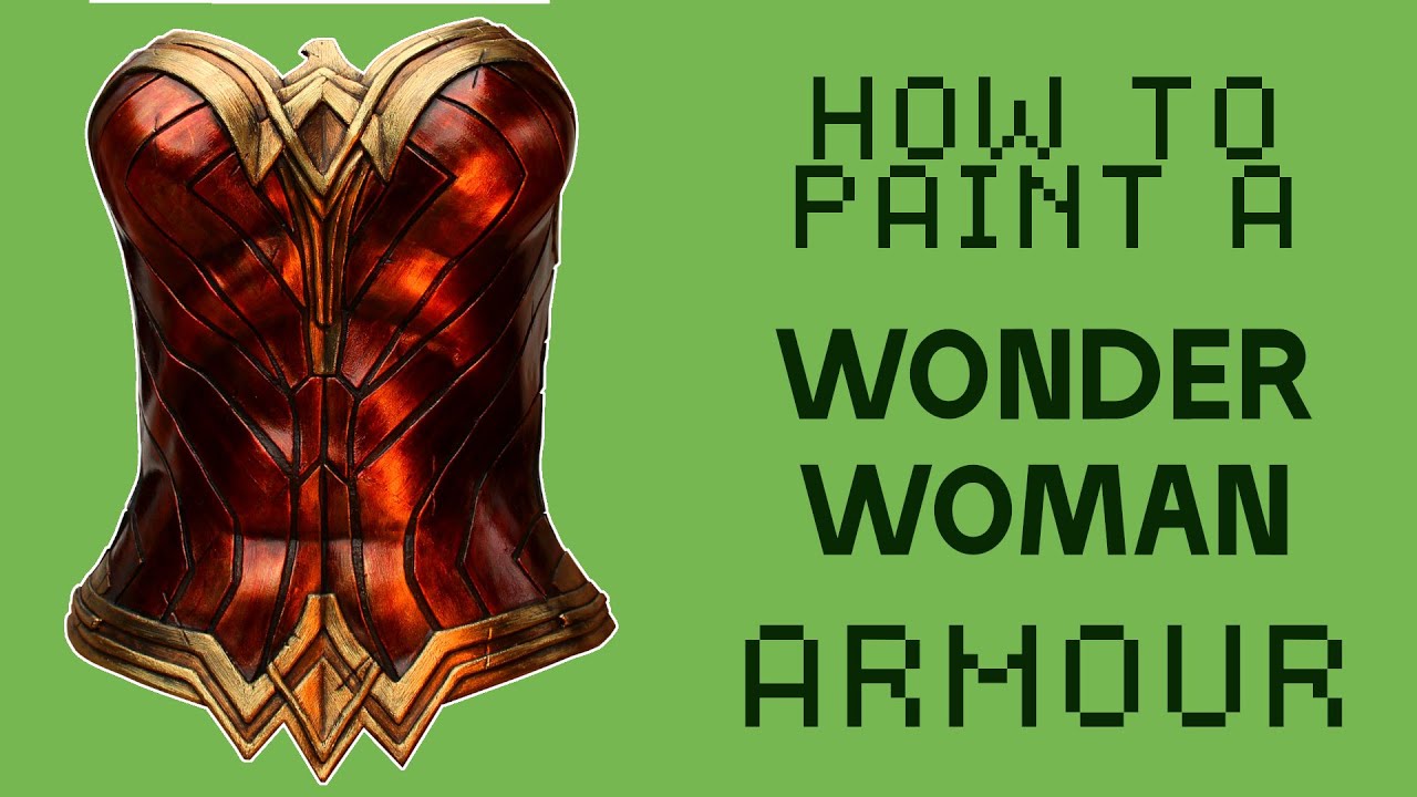 Paint glossy metallic red (Wonder Woman armor)