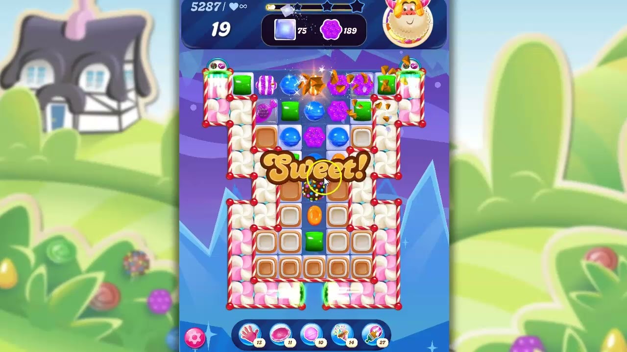 Candy Crush Level 5287 Talkthrough, 21 Moves 0 Boosters