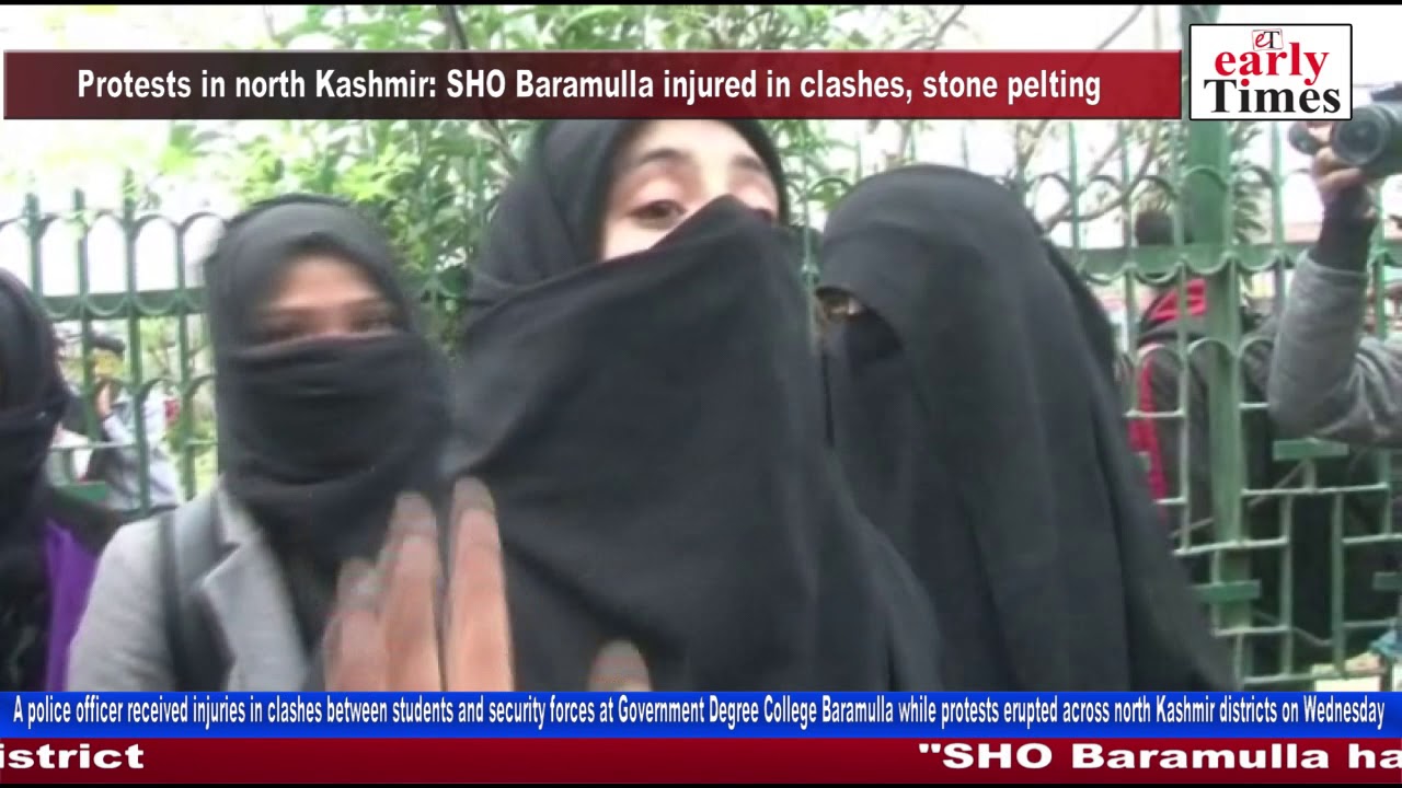 Protests in north Kashmir: SHO Baramulla injured in clashes, stone pelting