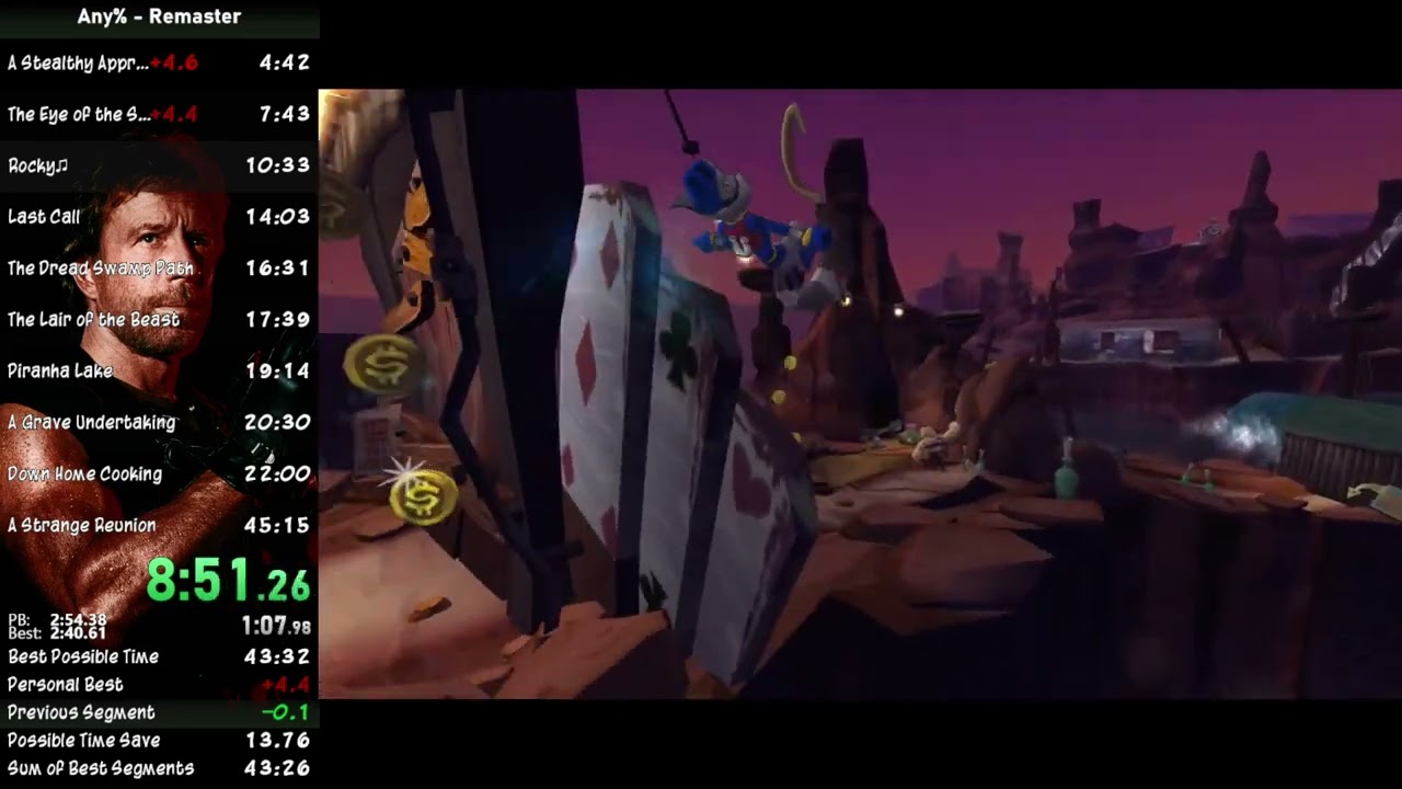 Sly Cooper any% (ps3 remaster) speedrun in 44:27