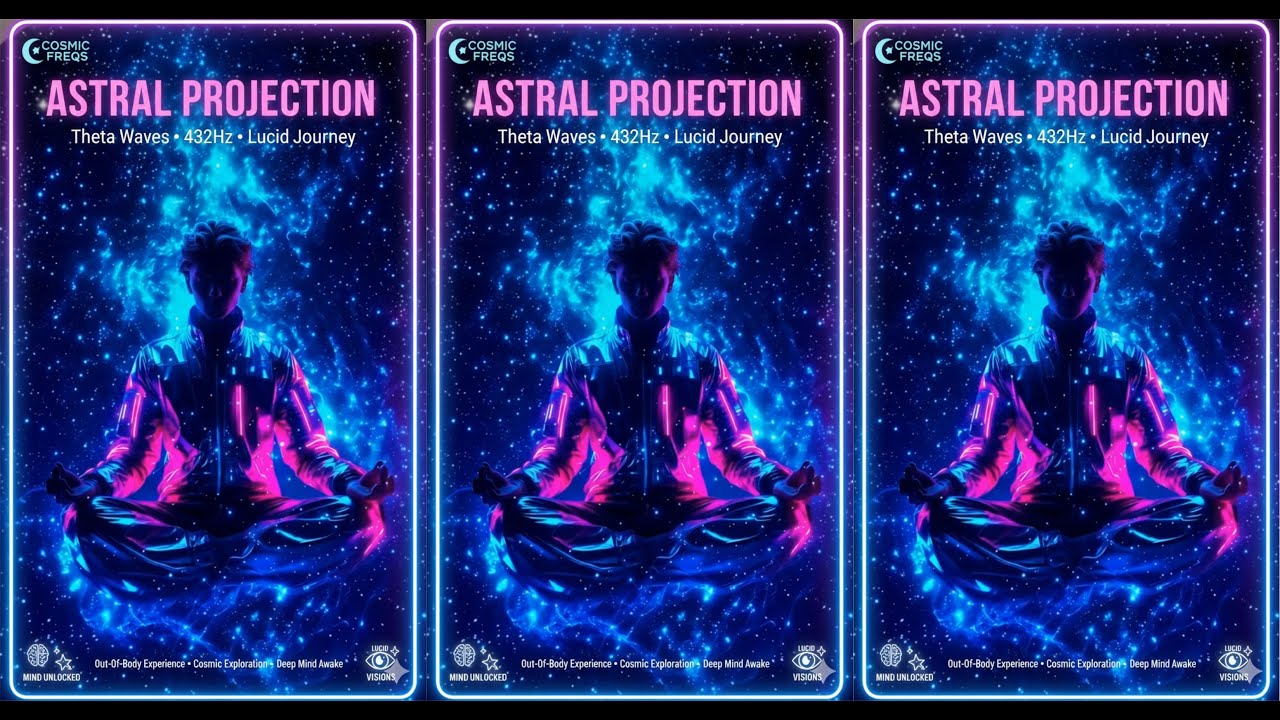 ASTRAL PROJECTION • Theta Frequency + 432Hz • Pineal Gland Stimulation and Astral Projection