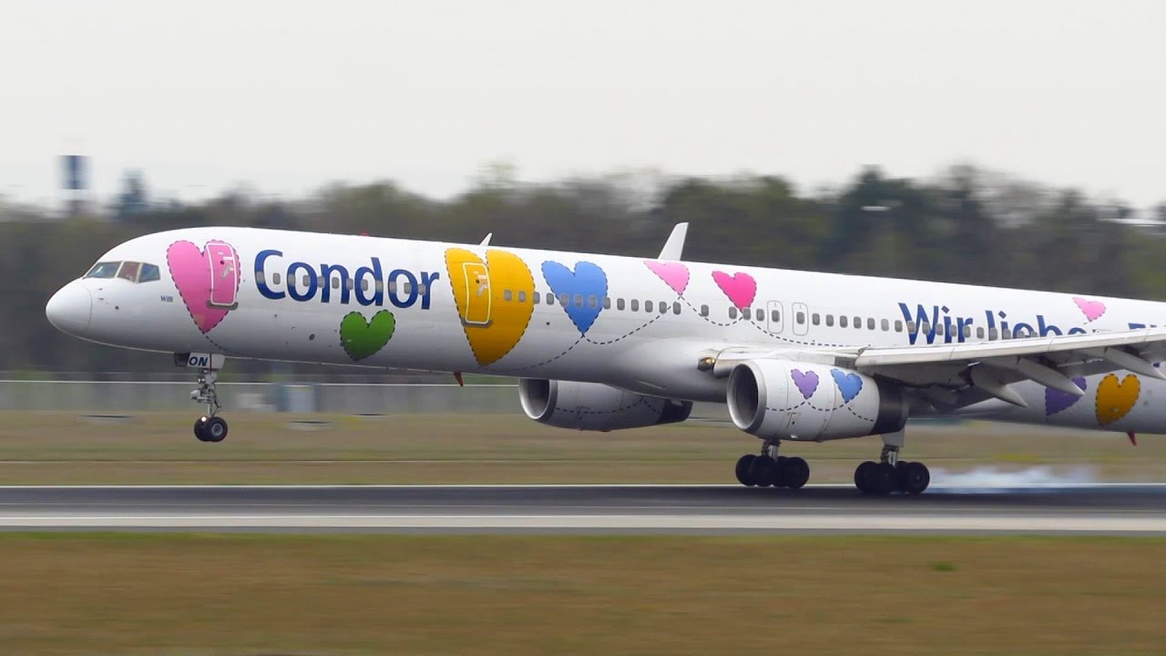 Condor Boeing 757-300 [Wir lieben Fliegen/D-ABON] Landing at Frankfurt Airport FRA [Full HD]