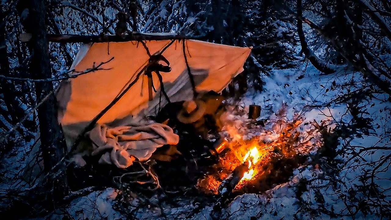 ALASKA 11 | SAMOTNA ZIMOWA NOC W ALASKAŃSKIM INTERIORZE | TRADYCYJNY SPRZĘT