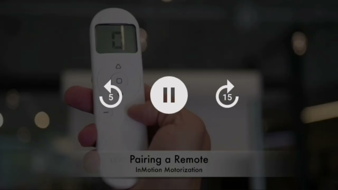 Пульт дистанционного управления InMotion Levolor: сопряжение и установка ограничений