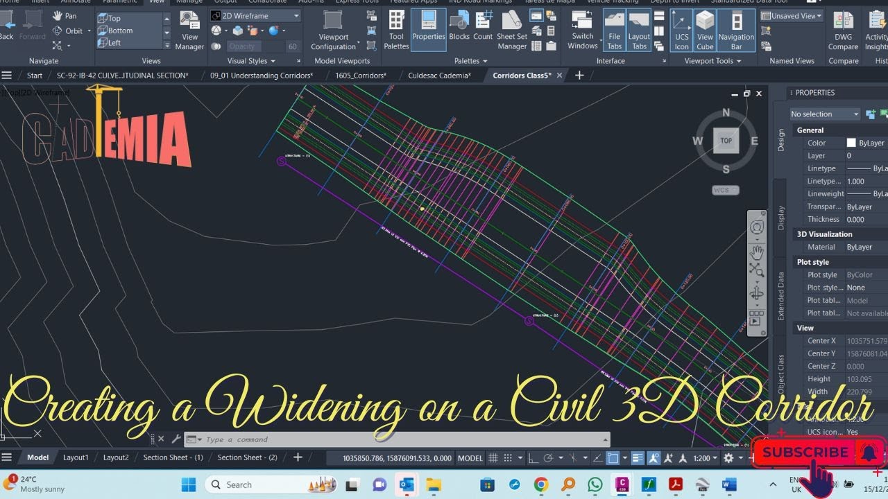 3. Using targets to Add widenings on Civil 3D Road Corridors (Video 3/4)
