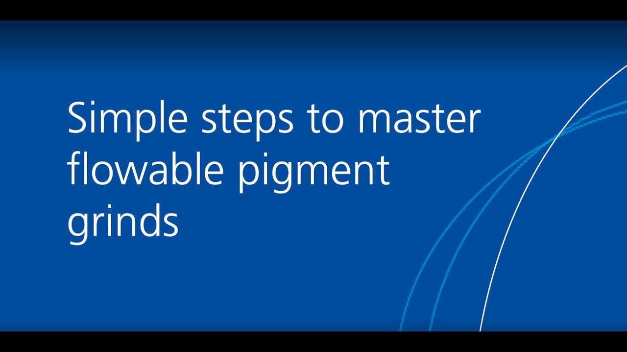 Simple steps to master flowable pigment grinds