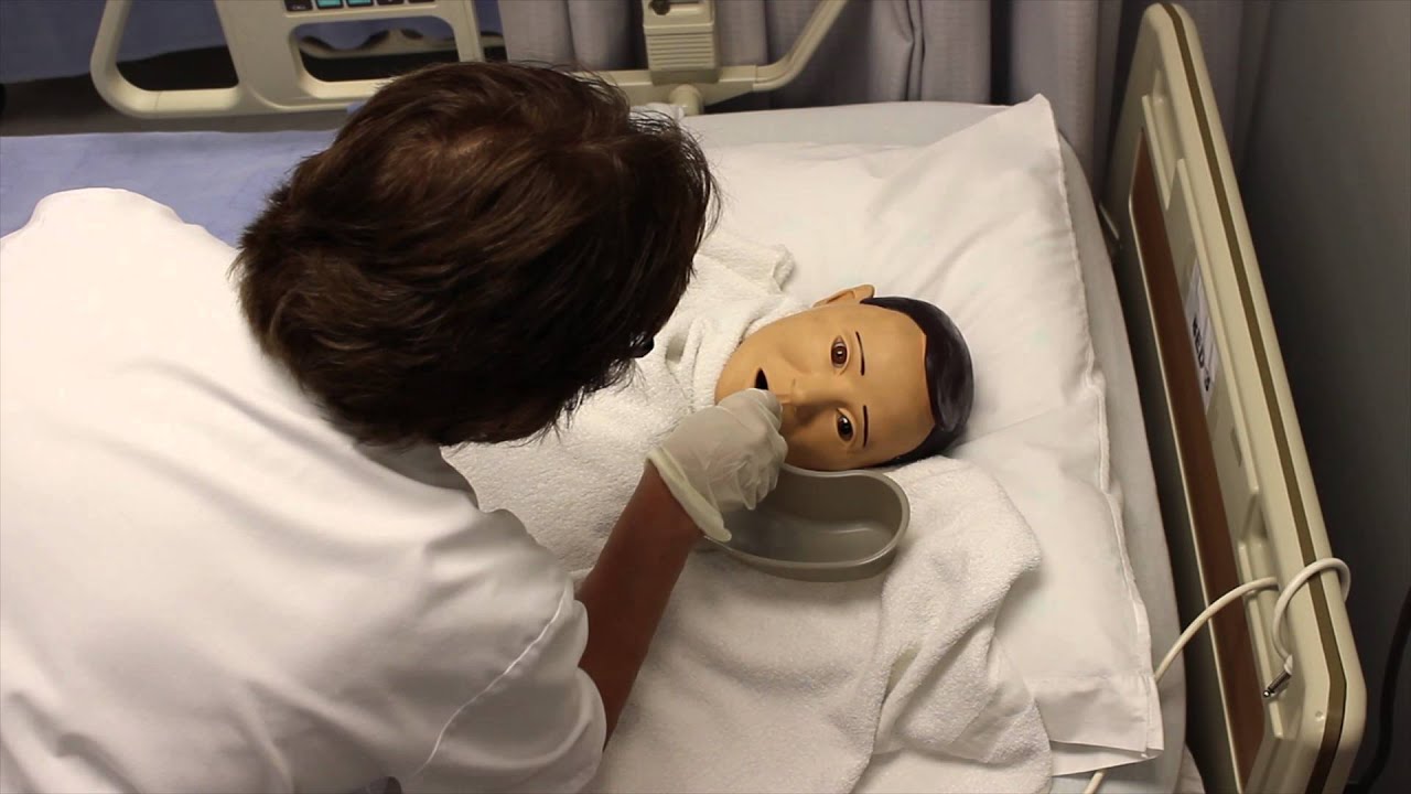 Providing oral care for the unconscious resident