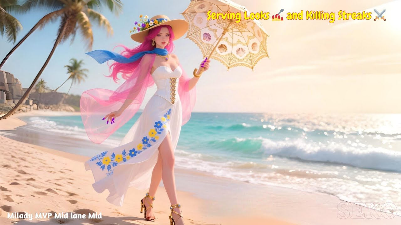 ⛱️ Milady MVP Mid lane : Serving Looks 💅 and Killing Streaks ⚔️ | HoK S12 Ranked Full Gameplay 36