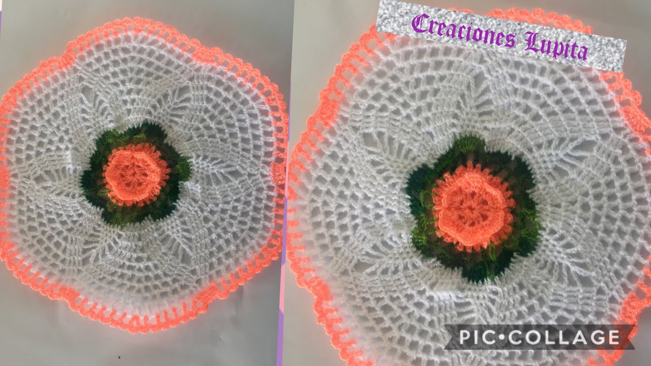 Carpeta de piñas/crochet fácil de tejer