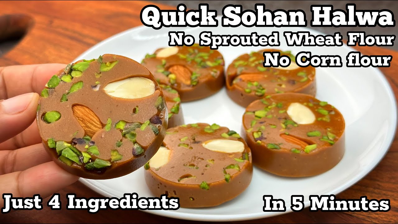 Quick Homemade Sohan Halwa Recipe~Crunchy & Delicious | Easy Dessert in just 5 minutes !