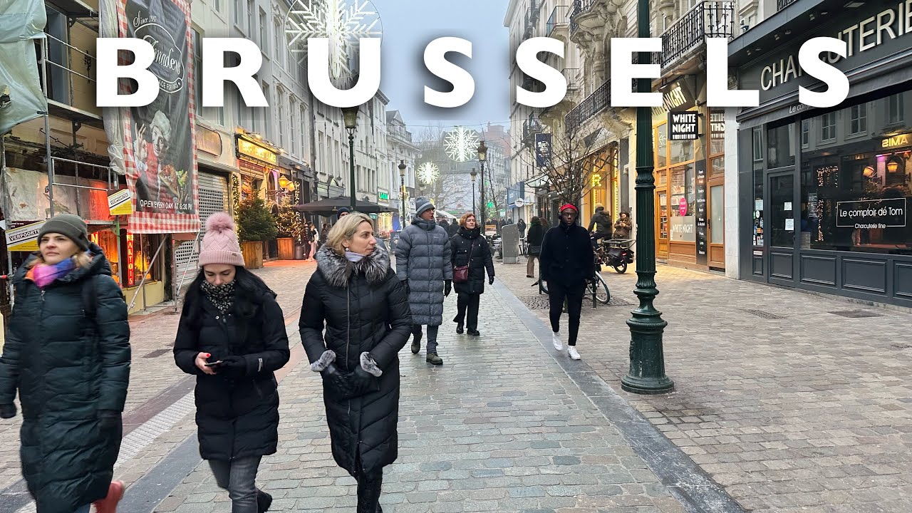 [4K] BRUSSELS - Cozy Winter Saturday Afternoon Walk | Walking Trough The City Centre Of Brussels🇧🇪