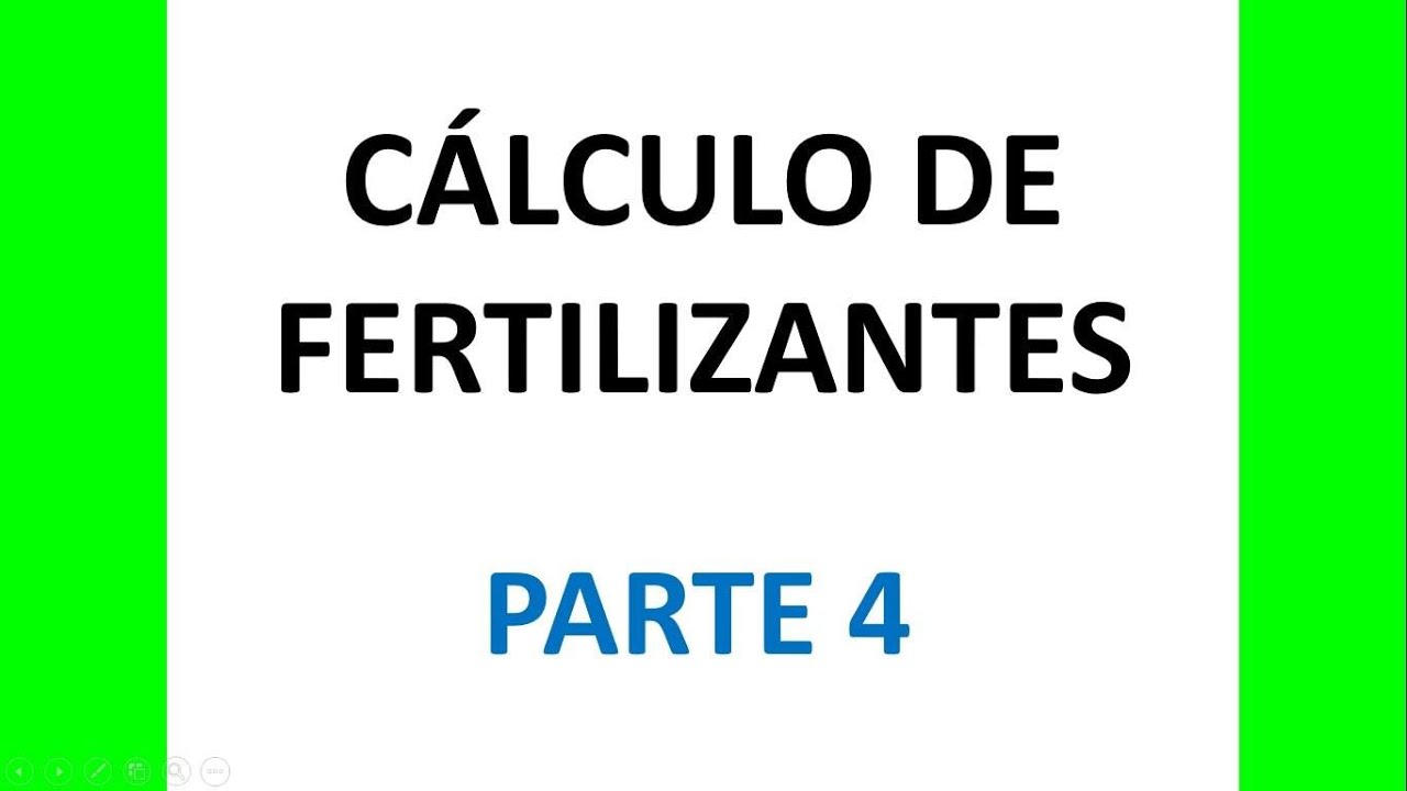 Cálculos de fertilización con análisis de suelo parte 4