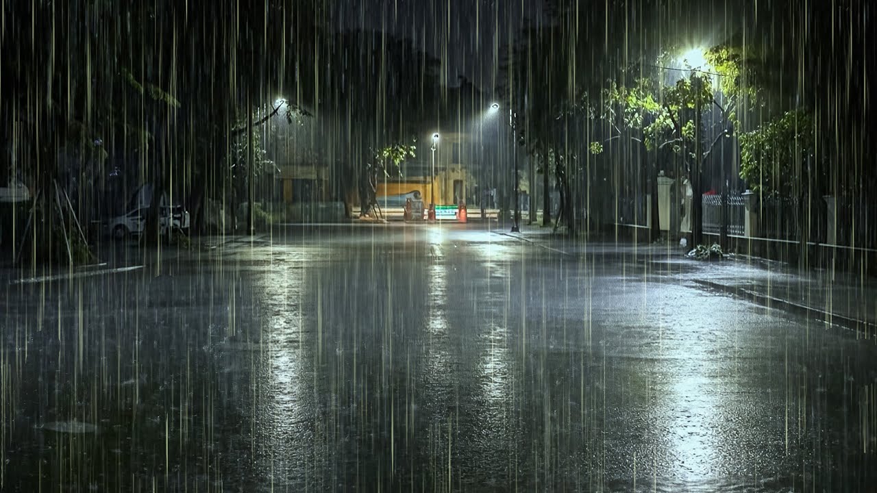 Say Goodbye to Stress Tonight | Gentle Night Road Rain | ASMR Rain, Deep Sleep Rain, Insomnia