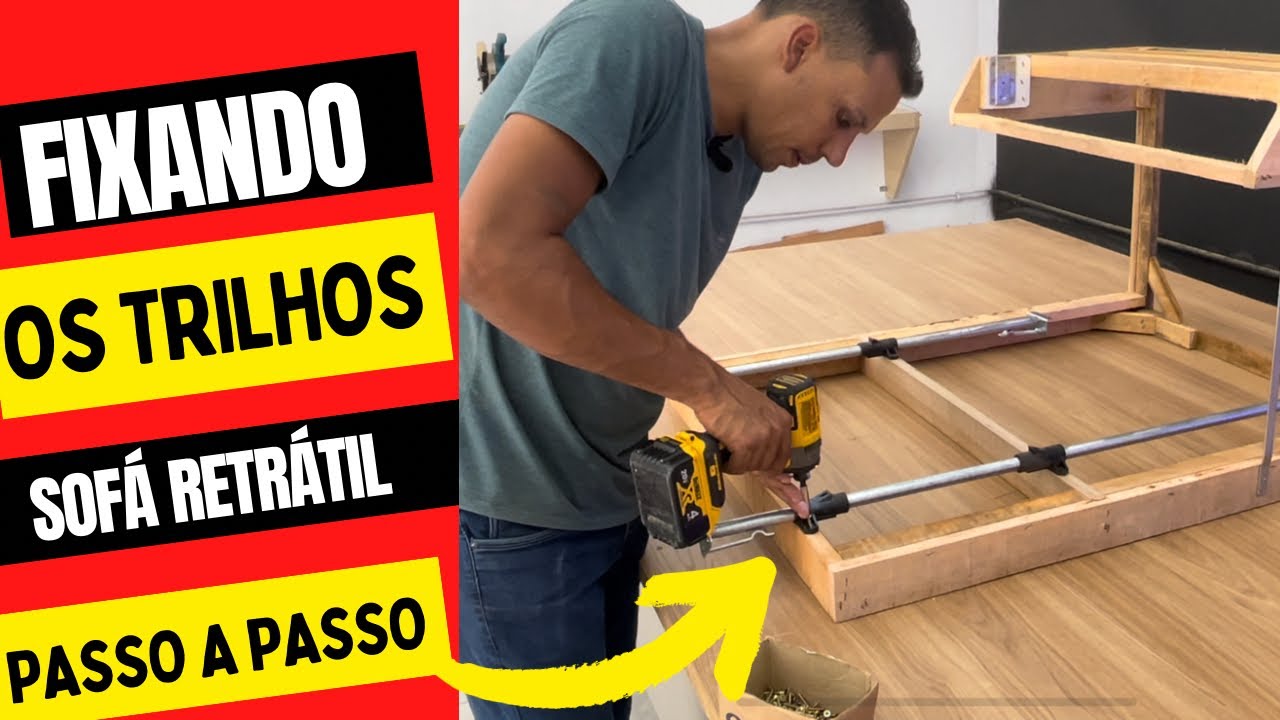 Como fixar estrutura metálica em um sofá retrátil e reclinável.