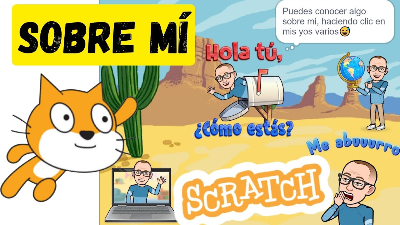 Presentación INTERACTIVA con SCRATCH 3.0 🔥【SOBRE MÍ】⚡【ESPAÑOL】 ABOUT ME!