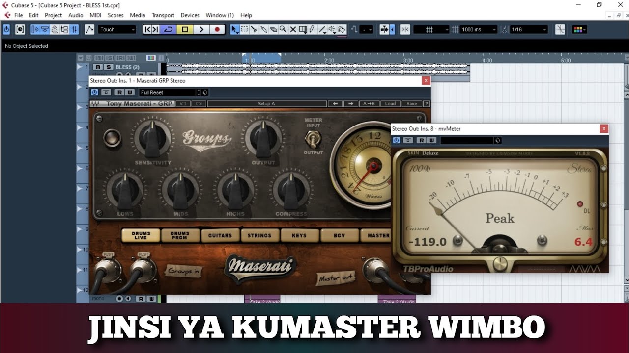 MWISHO👉JINSI YA KUFANYA MASTERING || HOW TO MASTER SONG GOSPEL||CUBASE 5 JINSI YA KUFANYA MASTERING