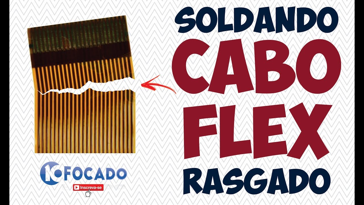 Soldando cabo flex rasgado, conserto cabo flex rompido, flex lcd tablet rompido