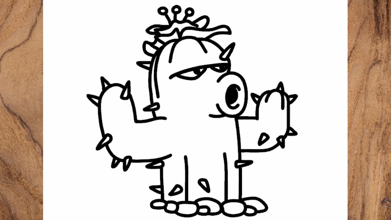 Como dibujar al CACTUS de Plants vs zombies 2 PVZ paso a paso