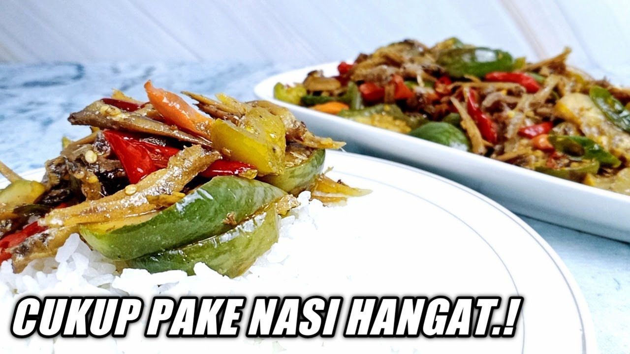 Cukup Pake Nasi Hangat.! Oseng Terong Teri Pedas Mantap