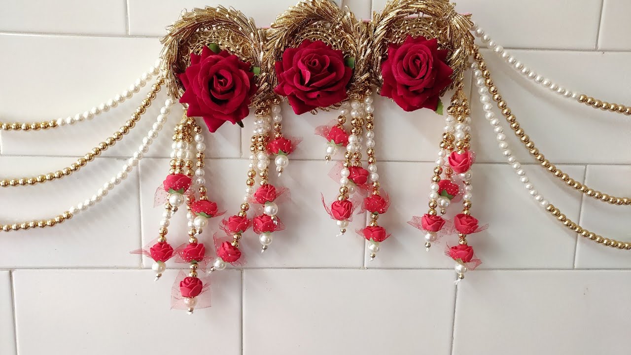 #Trandy designer toran # Bandanwar making at home# Diy#New design toran# Gota Bangle Bandanwar.