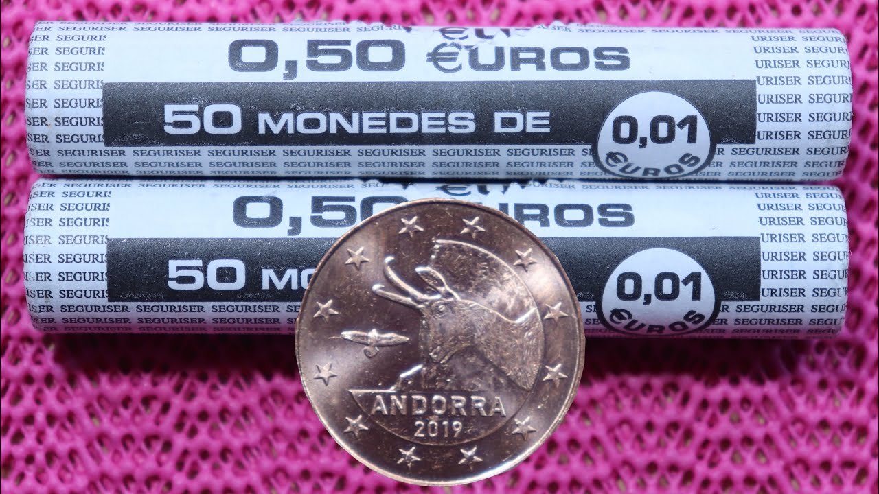 Andorra rare 1 Euro cent Coin Roll Hunt