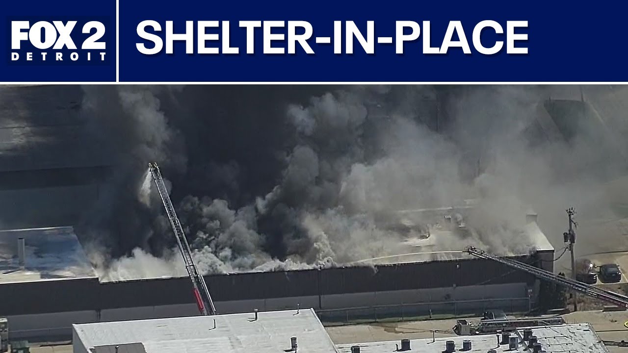 Massive building fire Metro Detroit: Live Chopper as shelter-in-place ordered