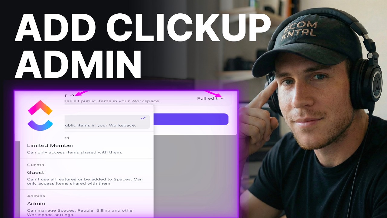 How To Add Admin Member To ClickUp Workspace (2026) | Workspace Settings
