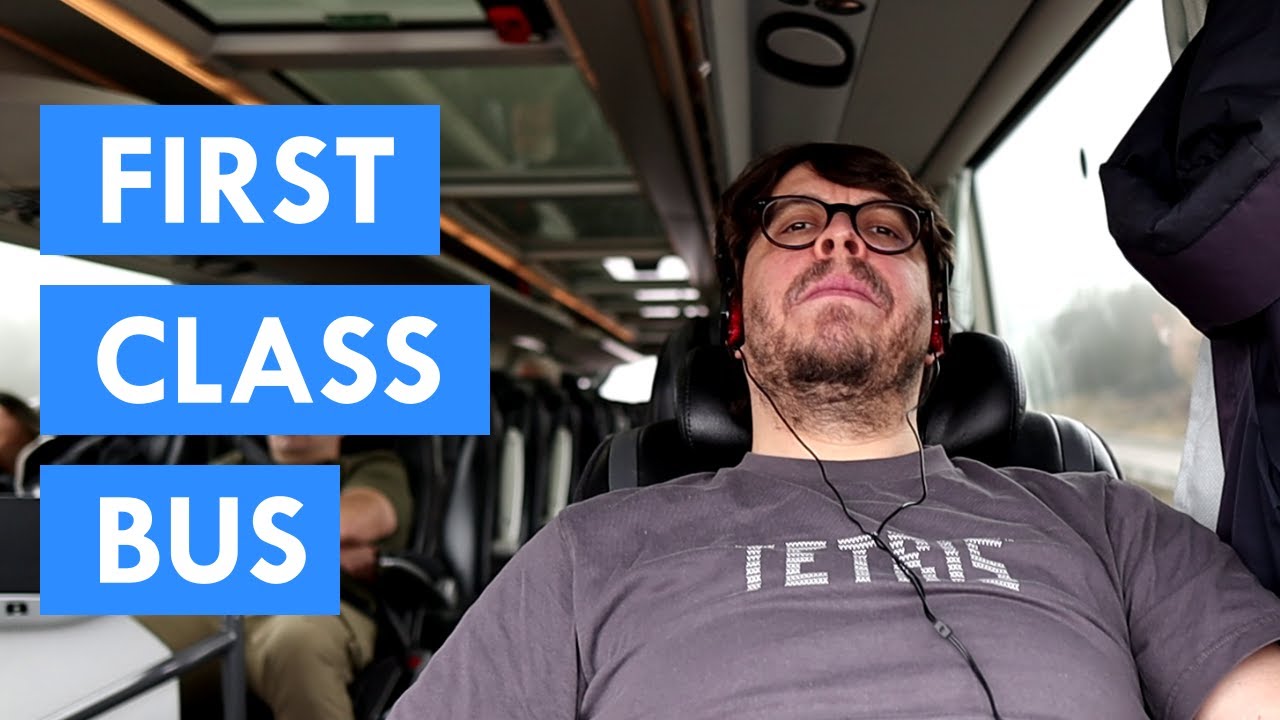 First class seat on an airport bus: Better than the plane!