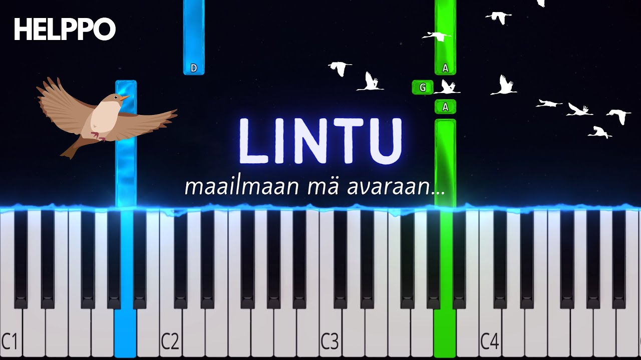 Lintu (maailmaan m&auml; avaraan) | Helppo Piano Tutorial
