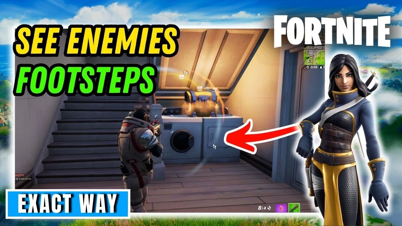 How to See Enemies Footsteps Fortnite on Screen | Show enemy Footstep Fortnite