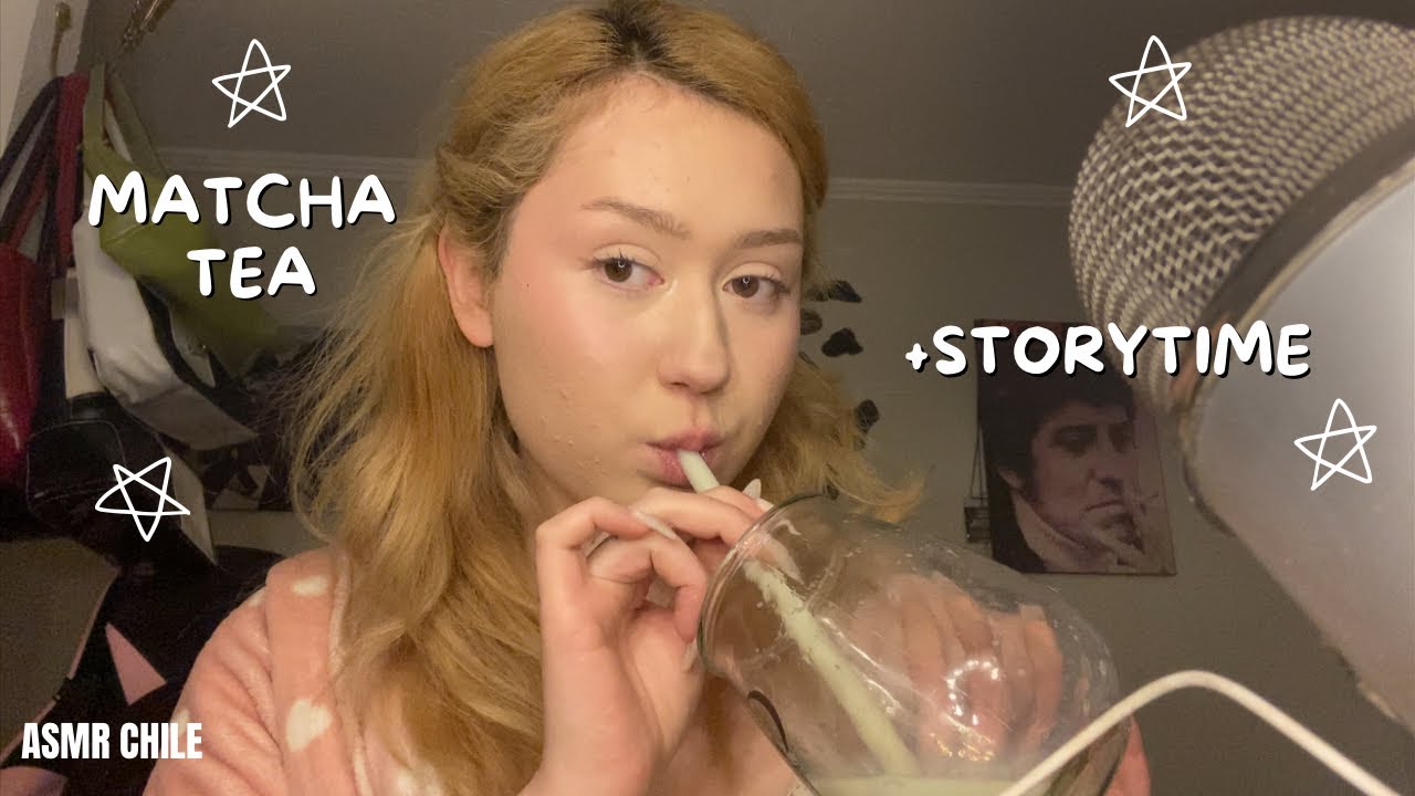 asmr matcha latte + mi historia con la depresión